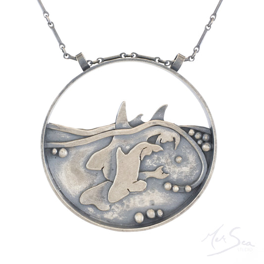 Family of Killer Whales Medallion